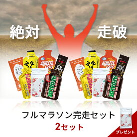 【★最短翌日到着★】 補給タイミングメモ付 フルマラソン完走セット×2個サプリ7点×2セット マラソン 補給食 ランニング サプリメント エネルギー ミネラル 補給 大会 エイド 初心者 ライスピュレ マグオン アスリートQ10 メダリスト ZETT BCAA