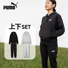 プーマ スウェット 上下セット ランニングウェア セット レディース 母の日 プレゼント ギフト パーカー パンツ セットアップ スポーツ ジム ランニング ルームウェア 部屋着 ストリート おしゃれ かわいい ブランド 女性 春 PUMA