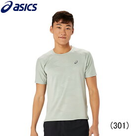 アシックス asics グラフィックエンボスショートスリーブトップ ランニングTシャツ 半袖 メンズ 男性【2011d012-301】陸上・ランニング用品