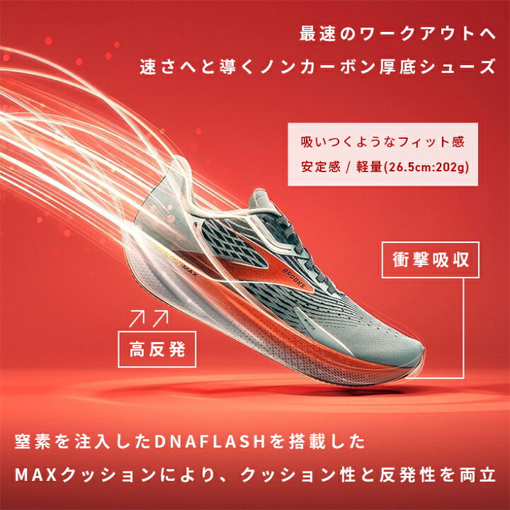 楽天市場】【ソックスプレゼント】ブルックス BROOKS Hyperion Max 