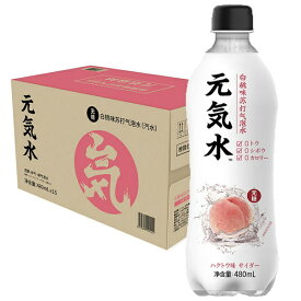 【着後レビューで200円クーポンGET】元気森林(無糖白桃炭酸飲料) 【ケース販売】無糖飲料 白桃味蘇打气泡水 中国人気飲料 480mlX15個入り