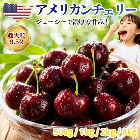【SALE中】アメリカンチェリー 1kg 超大粒 9.5R 直輸入｜ダークチェリー さくらんぼ cherry ご家庭用 ギフト プレミアム 高糖度 甘い 化粧箱 父の日 御中元 贈答用 500g 2kg 8kg 業務用 送料無料 冷蔵便 ヤオエクセレント