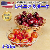 【終売間近】超大粒 レイニアチェリー＆ダークチェリー 食べ比べセット 1kg (各500g)・2kg (各1kg)｜アメ…