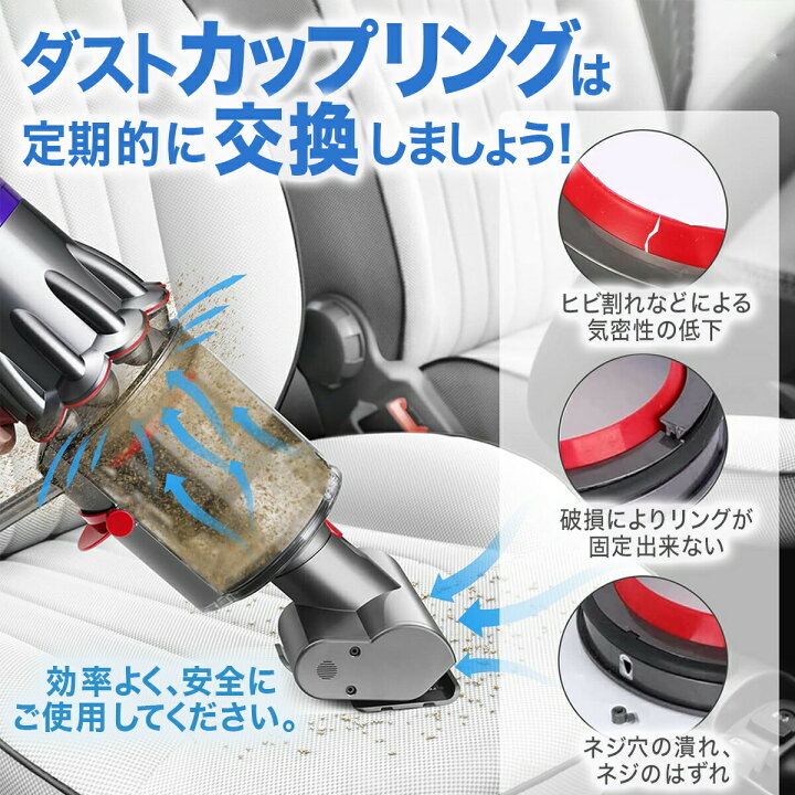 楽天市場】ダイソン ダストカップ 蓋 パッキン リング クリアビン 互換 