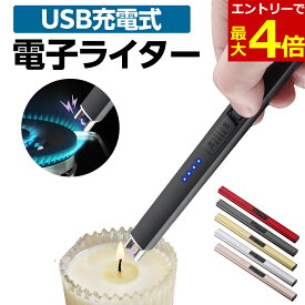 【1/20エントリーで最大P4倍!】電子ライター USB 充電式 プラズマライター 電子ライター usb充電式 アークライター USBライター キャンドル 点火用 アロマキャンドル BBQ ローソク 線香 花火 お香 風に強い 充電式 仏壇 お墓参り