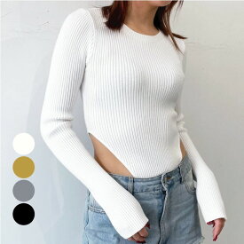 ボディスーツ ニットトップス レディース 【 送料無料 】 レオタード 肌見せ 長袖 ハイレグ セクシー シンプル かわいい 海外 セレブ トレンド 韓国 ギャル ファッション 無地 ロンパース つなぎ クラブ 衣装 ダンス 232021S1075