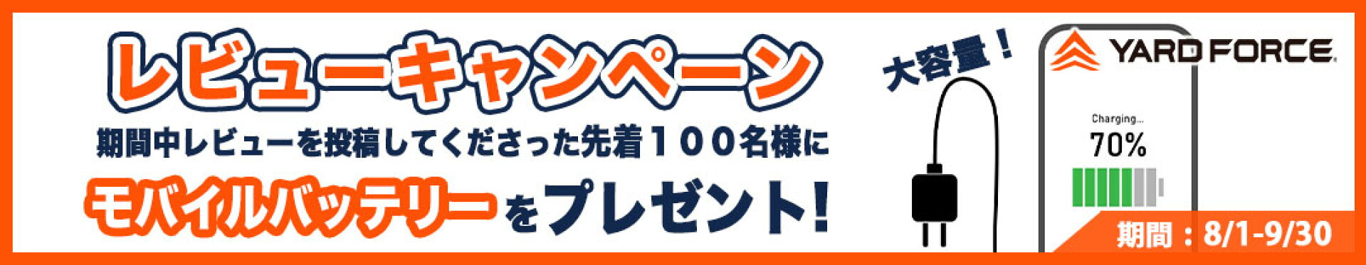 商品限定レビューキャンペーン