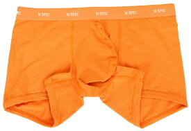 3D 立体 至福のパンツ MSPEC 股間 爽快 綿 ベア天竺 ローライズボクサー メンズ 前閉じ オレンジ