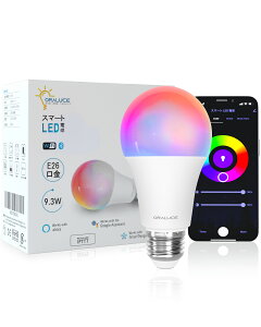 y300~OFFN[|z ORALUCE X}[g LEDd yE26z 60W 1 2 F X}[gCg }`J[ 1600FRGB F`dF Alexa/Google HomeΉ nusv u