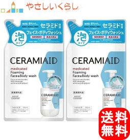 【レビュー投稿で100円引クーポンプレゼント！】コーセーコスメポート セラミエイド 薬用 フェイス＆ボディウォッシュ 詰め替え用 380ml 2個セット 詰め替え