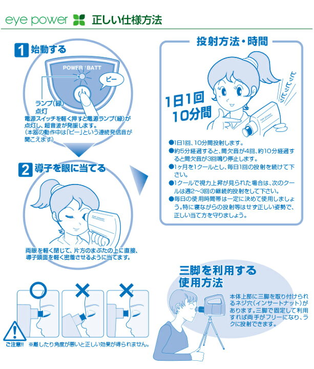 楽天市場】視力回復治療器 アイパワー eye power 管理医療機器超音波 