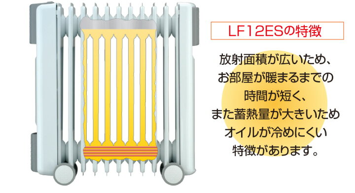 楽天市場】オイルヒーター ユーレックス 日本製 12フィン LF12ES（IW 
