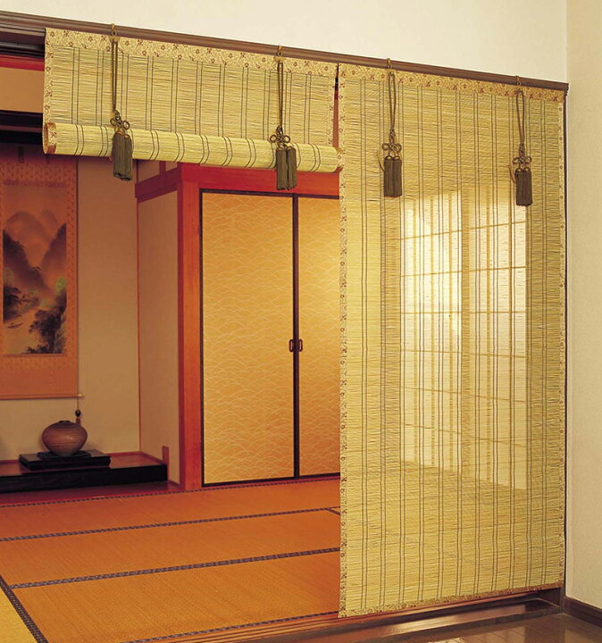楽天市場】お座敷すだれ 九四 幅65×丈172cm 【簾 すだれ よしず 