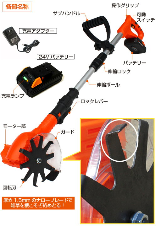 楽天市場】24V コードレス 除草耕運機 【 ヤードフォース YARD FORCE 