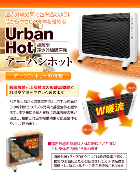 楽天市場】【クーポンで10000円OFF！】パネルヒーター 日本製 アーバン 
