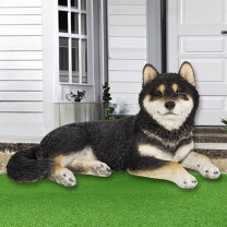楽天市場】アニマルオブジェ 柴犬・黒の通販