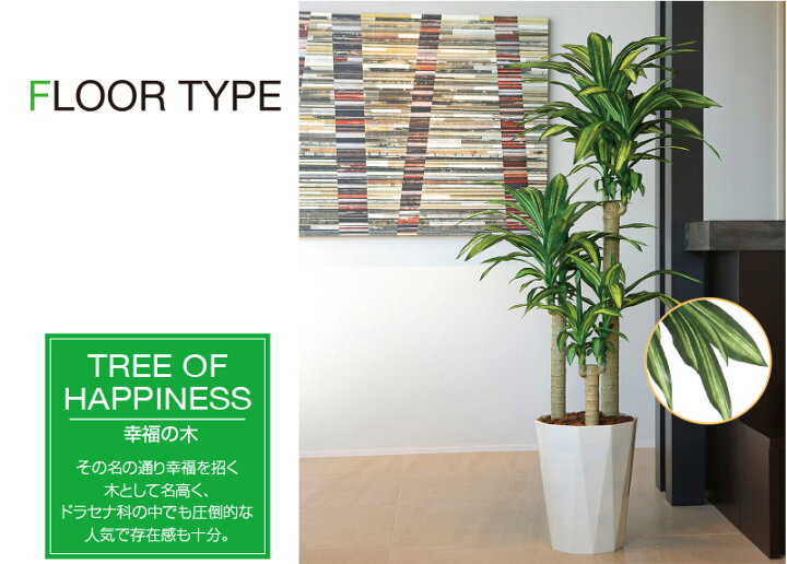 楽天市場】【クーポンで10%OFF】 人工観葉植物 幸福の木1.1 フェイク 
