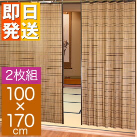 防カビ加工 竹カーテン 竹すだれカーテン 幅100cm×高さ170cm 2枚組 100×170 竹すだれ バンブー 竹製 竹カーテン すだれ 竹製カーテン バンブーカーテン アジアン 簾 間仕切り 天然竹