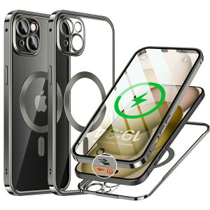 㕔op[bN MagsafeΉ ̌^ iPhone15 15Plus 15Pro 15ProMax P[X Sʕی  9HKX Jo[ A~op[ ACtH15 15+ 15v }bNX ^op[ NAP[X t