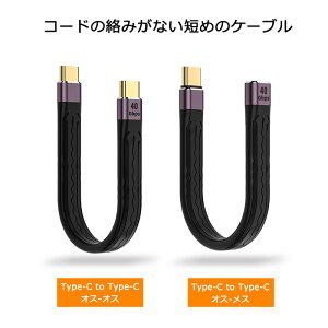 Type-C to Type-C P[u 13.8cm 100W 20V 5A PD[dP[u QC4+PPS 40Gbps f[^] E-Marker FPC ^CvC IX-IX/IX-X P[u 138mm