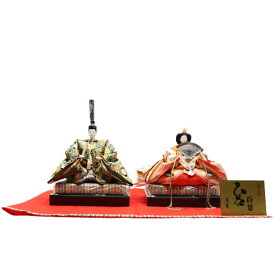 アウトレット品 雛人形 親王単品 人形のみ 十番親王 金襴 紺×朱 赤毛せん・親王台付き (24a-ya-0102) インテリア ディスプレイ 見切処分品