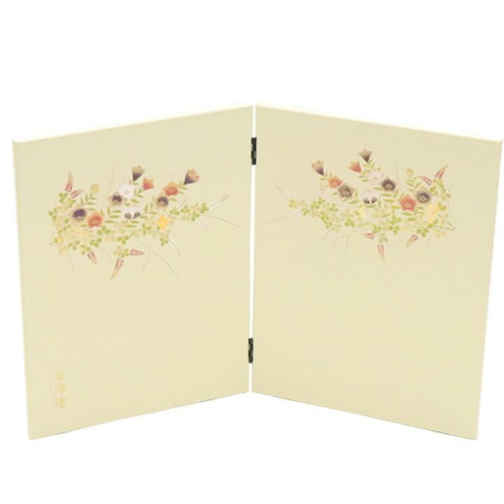 楽天市場】アウトレット品 屏風 単品 29cm 古典七草 二曲屏風 