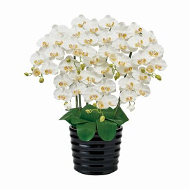フェイクグリーン ピュアオーキッド7本立（ファレノ） クリームホワイト 光触媒加工 高さ78cm （P217-zv6700b-1) （代引き不可） 造花 胡蝶蘭
