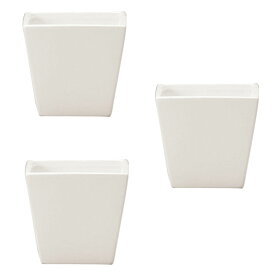 花瓶 フラワーベース Ceramic Gift Color VASE Square カラー ベース スクエア white （3個入り） [144-773-100] [p95] ストーンウェア （代引き不可） インテリア ディスプレイ