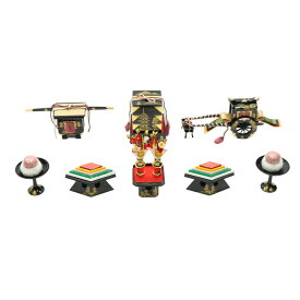 アウトレット品 雛人形 道具単品 35号 雛道具6点セット 山水 木製(25a-ya-0351) インテリア ディスプレイ 見切処分品