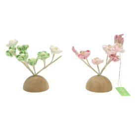 アウトレット品 雛人形 道具単品 10号 桜橘 夕彩 ちりめん 白木半球花台 高さ9cm (25a-ya-0535) インテリア ディスプレイ 見切処分品