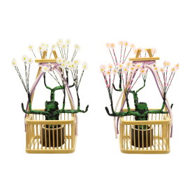 アウトレット品 雛人形 道具単品 小 桜橘 かつら 紅白梅 高さ11cm (25a-ya-0584) インテリア ディスプレイ 見切処分品