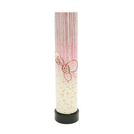 アウトレット品 雛人形 道具単品 26cm 雪洞 丸型行灯 和紙スタンドピンク水引 コードレス 1本入り 高さ26cm (25a-ya-0647) インテリア ディスプレイ 見切処分品