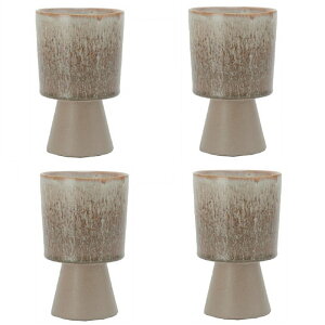 花・観葉植物用ポット テルエス 16 CP Ceramic POT (4個入り) 26008 底穴なし 鉢タイプ (代引き不可) ミニ鉢カバー FARM (p83)