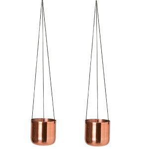 花・観葉植物用ポット ラーケル ハンギング 11 コッパー HANGING (2個入り) 33043 底穴なし アルミニウム製 (代引き不可) ハンキングポット 吊るしタイプ FARM (p249)