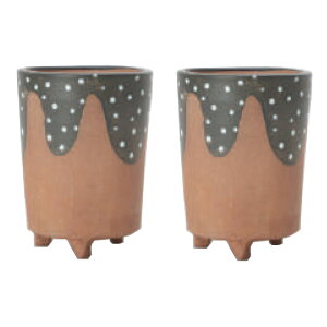 ԁEϗtAp|bg O 15 Ceramic POT i2j 71101 ꌊȂ ^Cv isj ~jJo[ FARM (p100)