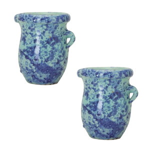 花・観葉植物用ポット チュニジアン ミニグレイズ AP B Teracotta POT (2個入り) 15016 底穴あり 受皿なし (代引き不可) 小型ポット FARM (p127)