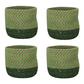 花・観葉植物用ポット ホグラ草 ツートーンポット 11 G BASKET （4個入り） 39068 底穴なし バスケット （代引き不可） ミニ鉢カバー FARM (p309)