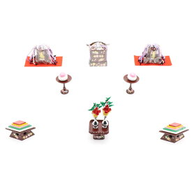 アウトレット品 雛人形 道具単品 雛道具6品セット 25号 エビ茶塗り 6点 (26a-ya-0409) インテリア ディスプレイ 見切処分品