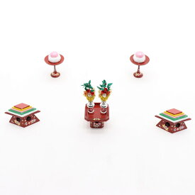 アウトレット品 雛人形 道具単品 雛道具3品セット 35号 朱塗り 3点(26a-ya-0415) インテリア ディスプレイ 見切処分品