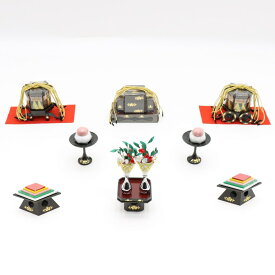 アウトレット品 雛人形 道具単品 雛道具6品セット 35号 黒塗り 6点 (26a-ya-0422) インテリア ディスプレイ 見切処分品