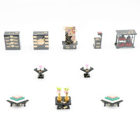 アウトレット品 雛人形 道具単品 雛道具7品セット 25号 黒塗 7点 (26a-ya-0425) インテリア ディスプレイ 見切処分品