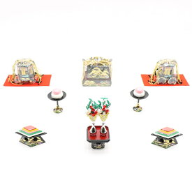 アウトレット品 雛人形 道具単品 雛道具6品セット 35号 黒塗り 6点 (26a-ya-0436) インテリア ディスプレイ 見切処分品