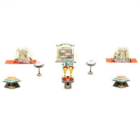 アウトレット品 雛人形 道具単品 雛道具6品セット 30号 黒塗り 6点 (26a-ya-0437) インテリア ディスプレイ 見切処分品