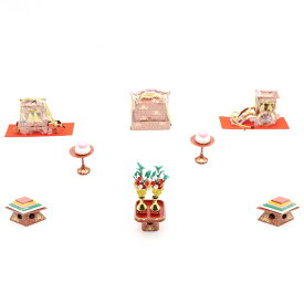 アウトレット品 雛人形 道具単品 雛道具6品セット 30号 朱赤塗り 6点 (26a-ya-0452) インテリア ディスプレイ 見切処分品