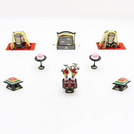 アウトレット品 雛人形 道具単品 雛道具6品セット 45号 黒塗り 6点 (26a-ya-0453) インテリア ディスプレイ 見切処分品