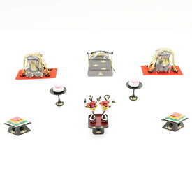 アウトレット品 雛人形 道具単品 雛道具6品セット 40号 黒塗り 6点 (26a-ya-0455) インテリア ディスプレイ 見切処分品
