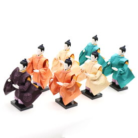 アウトレット品 雛人形 その他人形単品 大名行列（家来七人） 紫・橙・薄橙・緑 7人 (26a-ya-0766) インテリア ディスプレイ 見切処分品