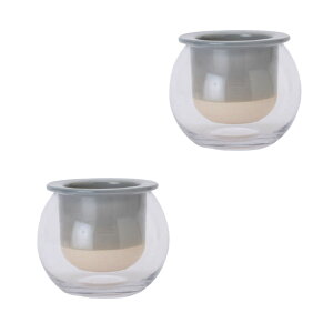 �ԁE�ϗt�A���p�|�b�g �{�^�j�J���\�[�N 12 BH Glass POT �i2����j 93181 �ꌊ�Ȃ� �K���X MIRAKANA ���^�|�b�g �C���e���A �f�B�X�v���C�yMIRAKANA�z�ԁE�ϗt�A���p�|�b�g �{�^�j�J���\�[�N 12 BH Gla