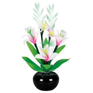 盆提灯 八女提灯 花タイプ ルミナス グラジオラス NO.2LED 高さ50cm (P50)(8866-90301) 電気コード式 初盆 お盆