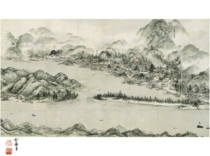 楽天市場】額絵 雪舟 天橋立 f8・f6・f4サイズ 日本の名画シリーズ 